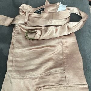 Banana Republic Satin Belted Pants - Rose Gold